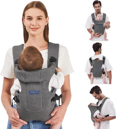 Babydrager voor Pasgeborenen - Ideaal voor Alle Seizoenen en Posities - Grijs