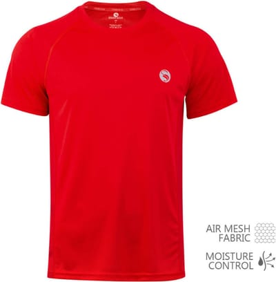 Stark Soul - Performance Sportshirt heren - Kort mouwen - Rood - Maat XXL