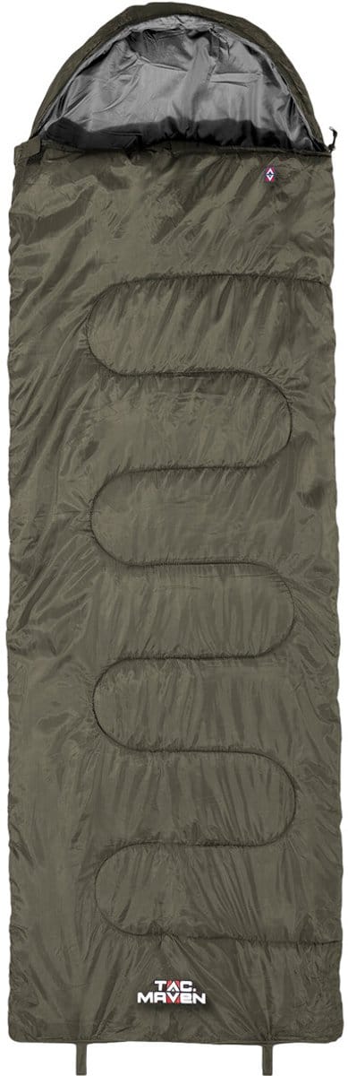 Tac Maven Major 370 g/m² Slaapzak – 3-Seizoen-Rectangulair – 190×75cm – Kaki groen