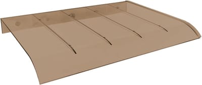 Regenkap Deur - Overkapping Buiten - Bescherming Entree - UV Bestendig - 35x120cm - Bruin
