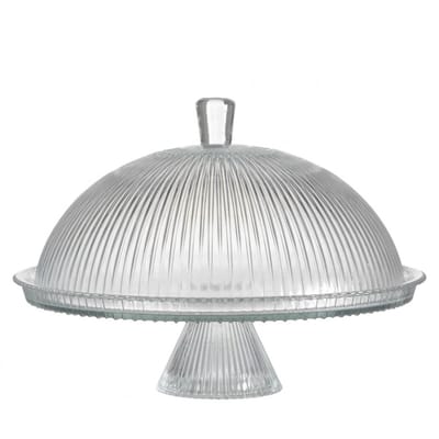 Urban Living Taartplateau op voet - stolp - 30 cm - glas - gebaksschaal - taartstandaard