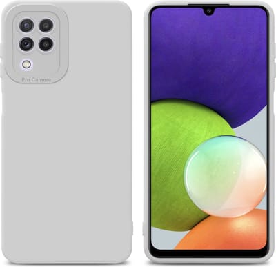 Cadorabo Hoesje geschikt voor Samsung Galaxy A22 4G in FLUID WIT - Beschermhoes gemaakt van flexibel TPU silicone Cover Fluid Case