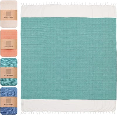XL Strandlaken - Grote Handdoek - Strand en Spa - 100% Katoen - 90 x 170 cm - Zeegroen