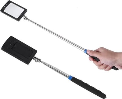 Telescopische inspectiespiegel met LED verlichting en 360 graden draaibaar - uitschuifbare inspectiespiegel voor monteurauto's