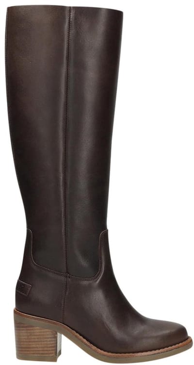 Shabbies Amsterdam - Puk Tuba Boot Leer Bruin - Maat 36