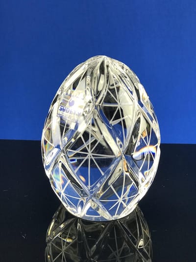 Luxe Kristallen Ei Ornament – Geslepen Design en Tijdloze Elegantie