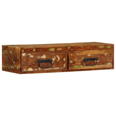 vidaXL - Tv-meubel - wandmontage - 80x30x19 - cm - massief - gerecycled - hout