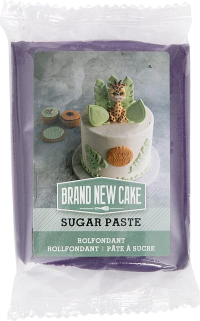 BrandNewCake® Paarse Rolfondant 250g - Kant-en-Klaar Fondant voor Taarten, Cupcakes en Decoraties met Vanille-Room Smaak