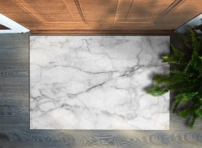 Coloray Deurmat voor binnen - Grijs Binnen Deurmat - Grijs Marmer Inloopmat Voordeur - Design Deurmat - Antislip Onderkant Deurmat - 90x60 cm