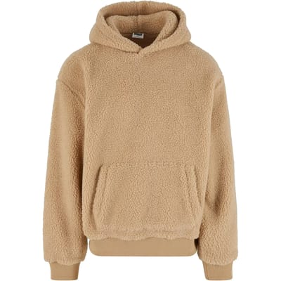 Urban Classics - Oversized Teddy Hoodie/trui - M - Beige