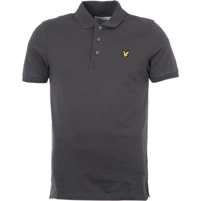 Lyle and Scott Polo Plain Antraciet - Maat S - Heren
