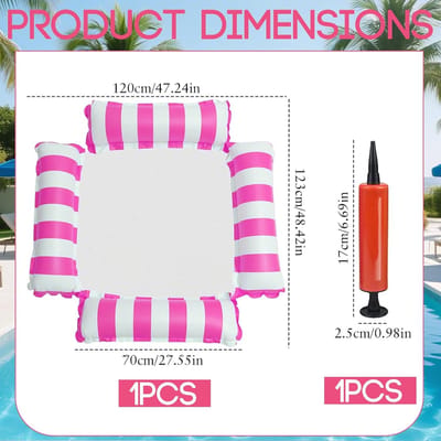 Drijvende Hangmat - PVC Rosé - 4-in-1 Ontspanning - Opblaasbaar Watermatras - Voor Volwassenen