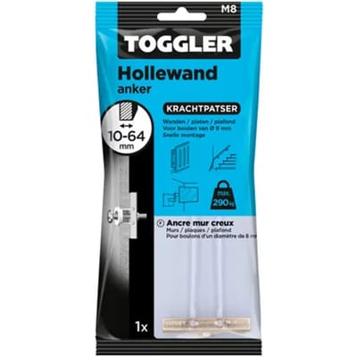 Toggler Hollewandplug Staal - Diam. 20mm - Per Stuk