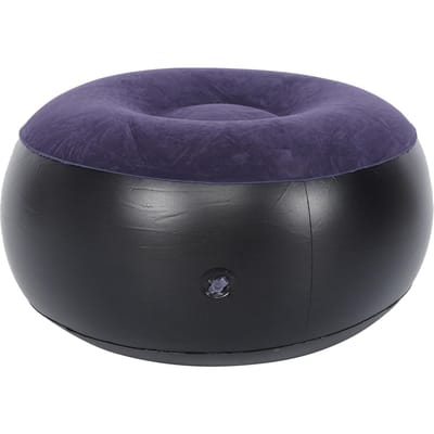 Chaise de camping gonflable portable avec repose-pieds pour la maison, le bureau et les voyages gray