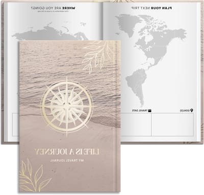 Reisdagboek voor 6 Avonturen, 156 Pagina's, A5 Formaat, Perfect voor Herinneringen en Notities, Ideaal Reisgeschenk voor Wereldreizigers