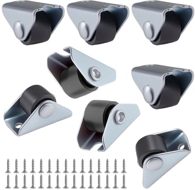 8 Stuks Mini Vaste Wielen voor Meubels, 15mm Robuuste Vaste Wielen voor Transport, Niet Rotatable, Mini Krachtige Vaste Kleine Radrolls voor Apparatuur en Meubels