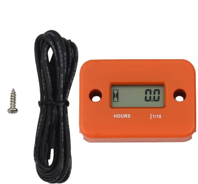 Urenteller Motor - Tijdmeter Display - Onderhoud Monitoren - Contactloze Detectie - 20 x 16 x 4 cm - Zwart