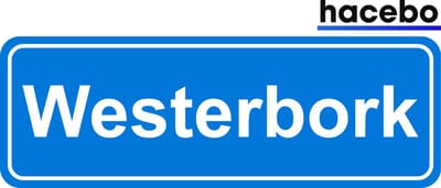Hacebo - Plaatsnaam Sticker - 29x10 CM - Westerbork sticker - Verkeersborden sticker - grappige cadeaus - Westerbork
