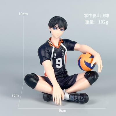 Statue de Personnage de Volleyball Anime Haikyuu Hinata Kageyama Mini Modèle de Collection Ornement pour Coque de PC Cadeau gray