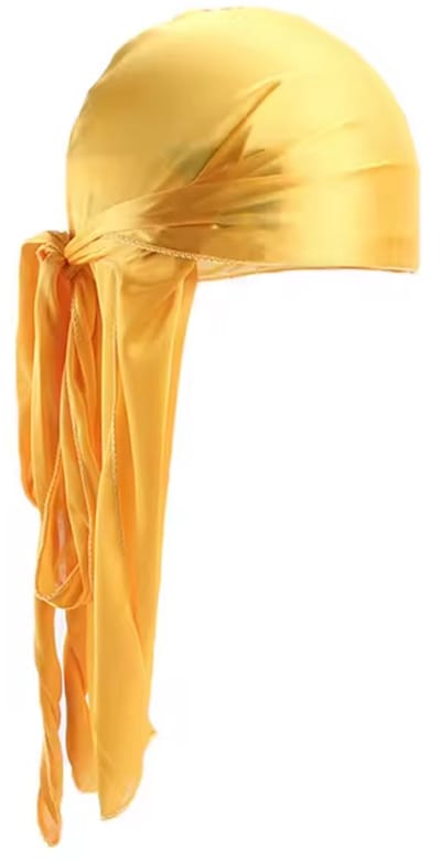 New Age Devi - Durag - Geel - Hoofddeksel - Hoofddoek - Silky durag - Wave cap - Haarnet - Haardeksel