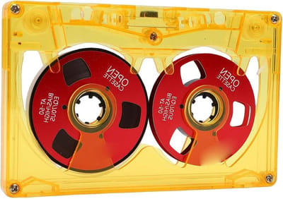 Lege Cassetteband - Reel to Reel Band - Muziek Opnemen - Met Bewegende Haspels - 50 Minuten - Zilver