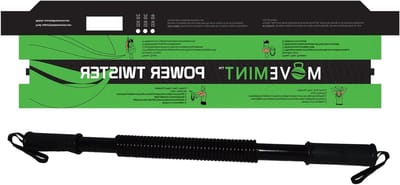 Power Twister Borsttrainer - Krachtveer Bar - Spierversterking Bovenlichaam - 180° Bewegingsbereik - 71 cm - Zwart