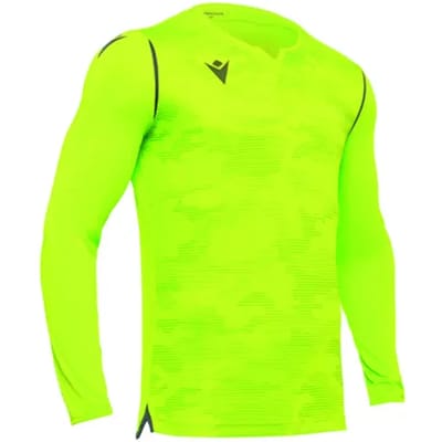 Macron Ares Keepershirt Lange Mouw Kinderen - Fluogeel / Antraciet | Maat: 7-8 Y