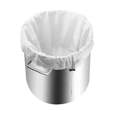 QTTVBTNA - Brouwfilterzak - Trekkoordfilterzak - Herbruikbare - Geschikt voor wijn, bier, fruitfilter, plantaardige melk - voedselveilig - 46x40cm - Wit - 2 stuks