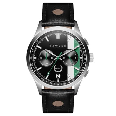 Monterey | Wit en Groen Racehorloge