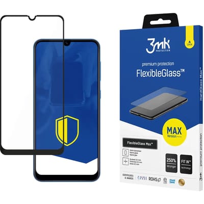 3MK FlexibleGlass Max - Hybride Screenprotector - Versterkte Randen - Zwart - Samsung Galaxy A40
