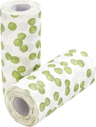 Keukenrol 2 Pack - Keukenpapier Rollen - Keuken Opruimen - Vrolijk Ontwerp - 2 Rollen - Groen