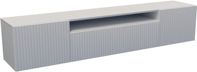 TV-kast Marlo, woonwand, lowboard, tv-standaard, woonwand, woonkamer, tv-meubel, woonkamermeubels, televisie, highboard, TV-kast, tv-lowboard, 200 cm, drie deuren, wit