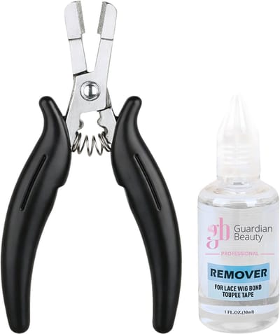 Guardian Beauty Pruikentape Remover Set - For Lace Wig Bond and Toupee Tape - Transparant - 1 stuk - 30ml - Met Microringen Tang - Haar Extensions