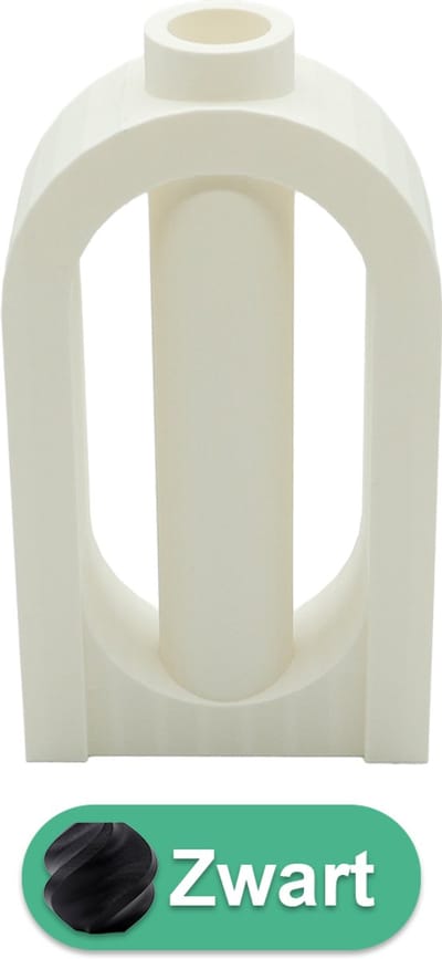 Amora organische vaas – Decoratieve vaas - Zwart - 3d geprinte vaas – geschikt voor droogbloemen - 34CM