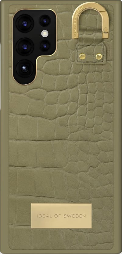ideal of sweden fashion case atelier geschikt voor samsung galaxy s22 ultra sage croco