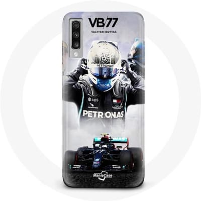 Hoesje voor Samsung Galaxy A70 Formule 1 Valtteri Bottas F1 Racing Driver Zwart zwart