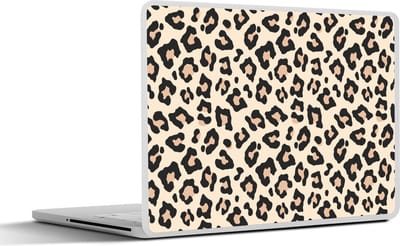 Laptop sticker - 17.3 inch - Dierenprint - Panter - Roze - Wit - 40x30cm - Laptopstickers - Laptop skin - Cover