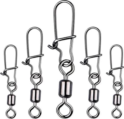 Visaccessoires Connector 20 STUKS Pin Lagerwals Draaibaar Roestvrij Staal Snap Visshaak Lokken Schwartels Tackle