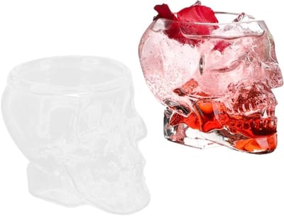 Skull shotglaasjes set van 2, unieke kristallen cocktailmokken, grappige bier- en waterglazen voor feestjes