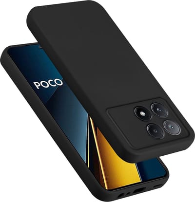 Cadorabo Hoesje geschikt voor Xiaomi Poco X6 Pro in LIQUID ZWART - Beschermhoes gemaakt van flexibel TPU silicone Case Cover