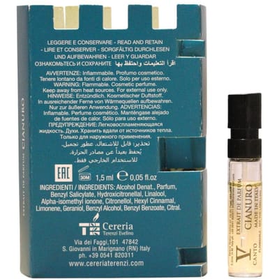 V Canto, Cianuro, Extrait De Parfum, Unisexe, 1,5 ml *Fiole
