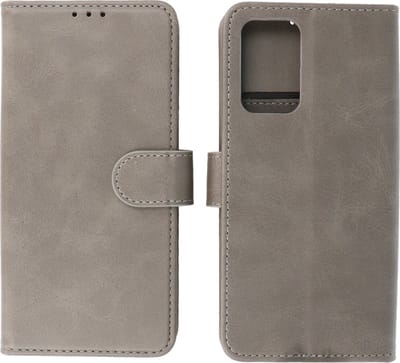 Hoesje Geschikt voor Samsung Galaxy A33 5G - Book Case Telefoonhoesje - Kaarthouder Portemonnee Hoesje - Wallet Cases - Grijs