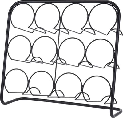Metalen wijnflessen rek/wijnrek voor 12 flessen 45 x 14 x 38 cm - Wijnfles houder