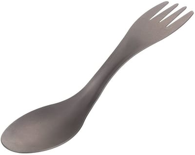 Dailygoods- Spork 2-in-1 Design - Multifunctioneel Gereedschap - Titaniumlegering - Lichtgewicht - Corrosiebestendig - Compact Ontwerp - Bestek
