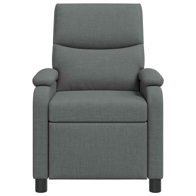 vidaXL - Recliner - Donkergrijs - Stof