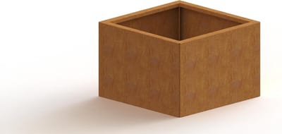 Cortenstaal plantenbak - Vierkant - 60x60x60cm - Roestkleur - Met bodem - MySteel