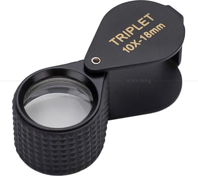 Jeweliers loupe - Diamantloep - Zakformaat - 10x - 32*22*20MM - ZWART - Aluminiumlegering