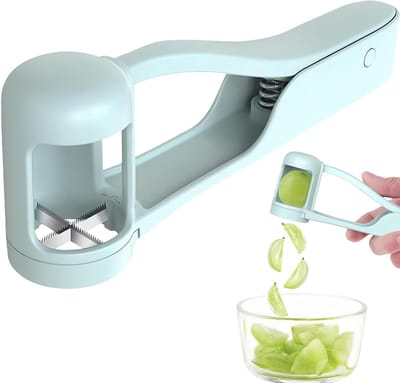 Fruit Snijder voor Peuters en Baby's - Veilig en Efficiënt voor Druiven, Kersen en Aardbeien Snijden - Ideaal Baby Accessoire in Blauw
