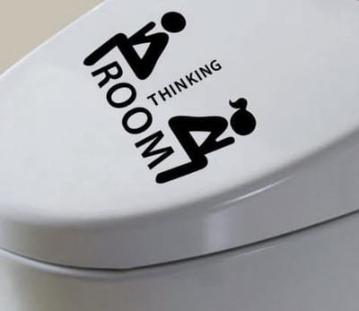 CHPN - Toiletsticker - Sticker - Deursticker - Badkamersticker - Muursticker - Stickers - Zelfklevend - Toilet sticker - WC - WC sticker - Grappige sticker