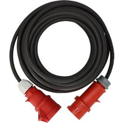 Brennenstuhl CEE-verlengkabel, 5-polig, met faseomvormer, IP44, rubber-neopreen, 400V/32A, voor buitengebruik, zwart, 10 meter